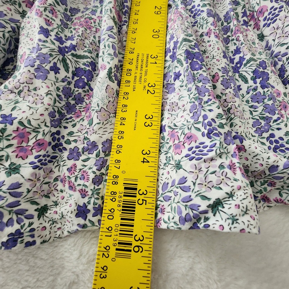 Suzy Shier Tiered Floral Dress Womens XS Purple Babydoll Cottage Prairie Boho - Picture 10 of 15